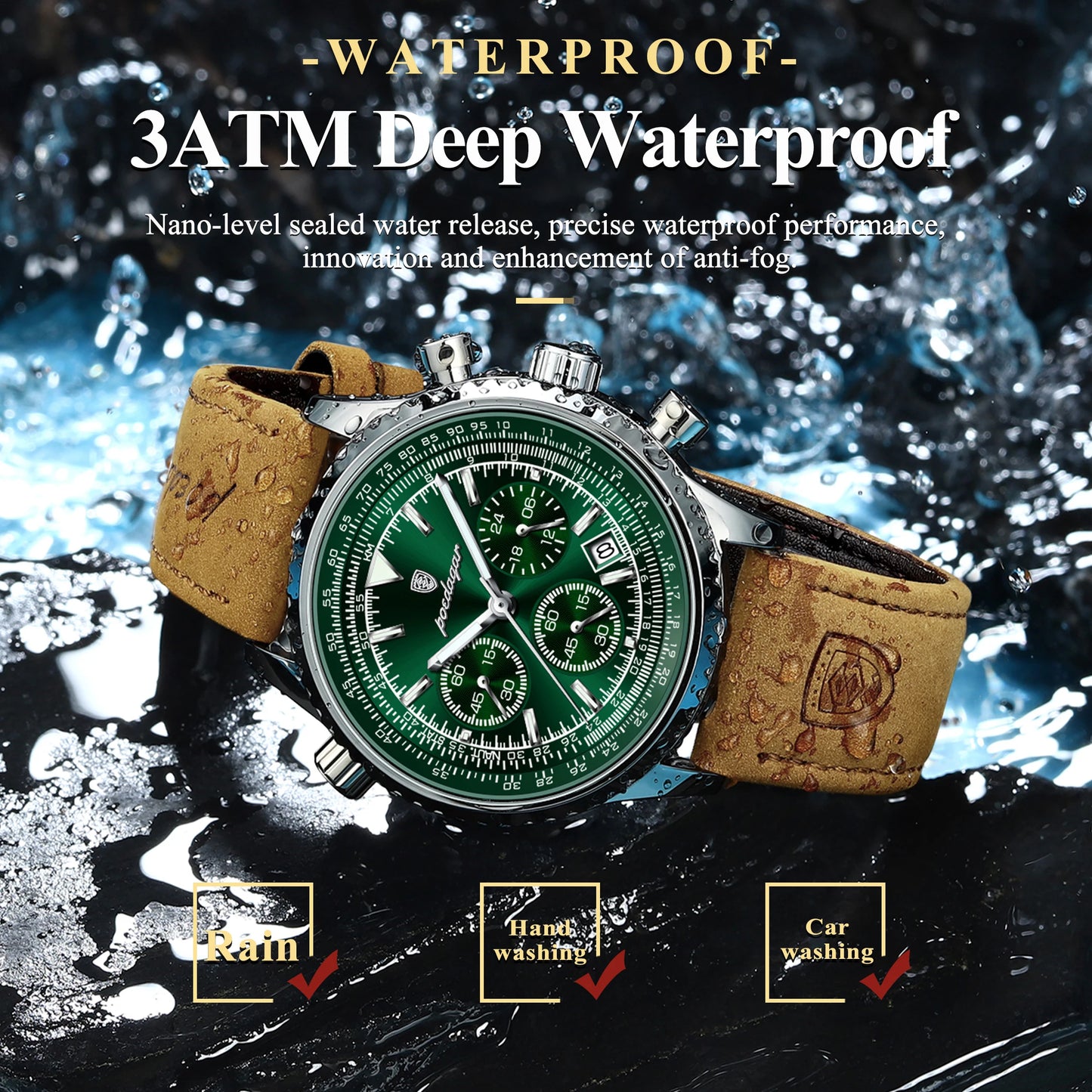 POEDAGAR Luxury Mens Watch