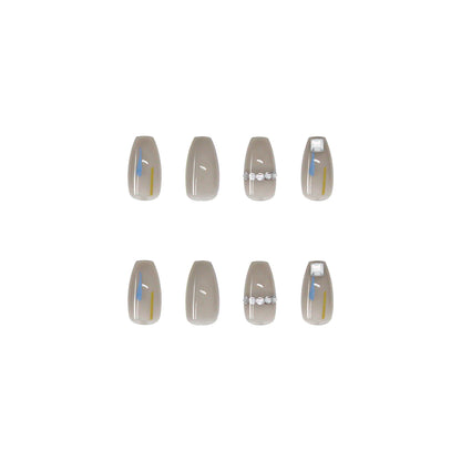 Gray Square Nail Stickers